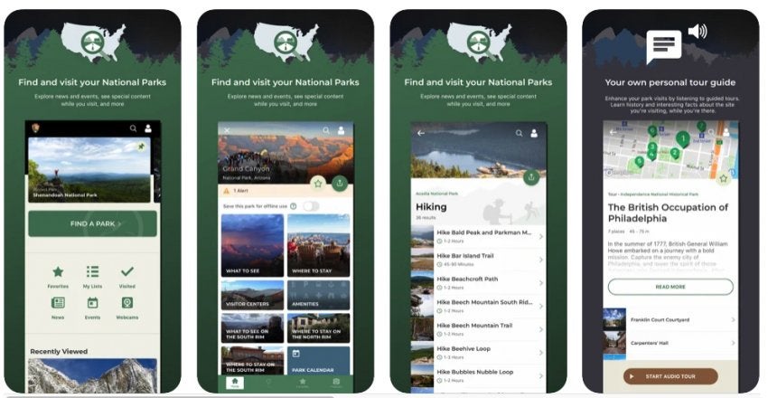  Access maps, bookmark trails, see park alerts, and more (Photo: NPS/App Store)